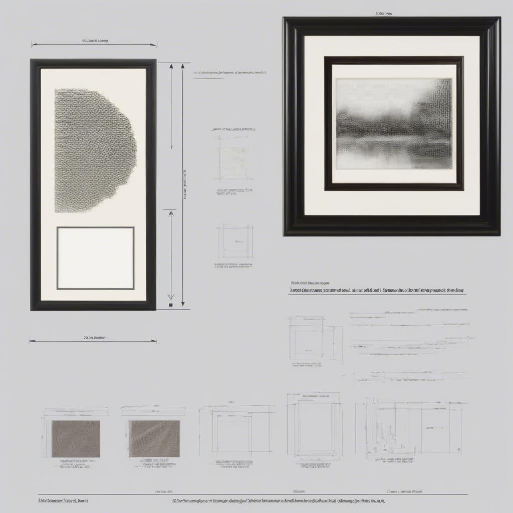 Artwork Size Guide for a 24x36 Frame with Mat: Illustration Showing How Mat Opening Affects Artwork Size