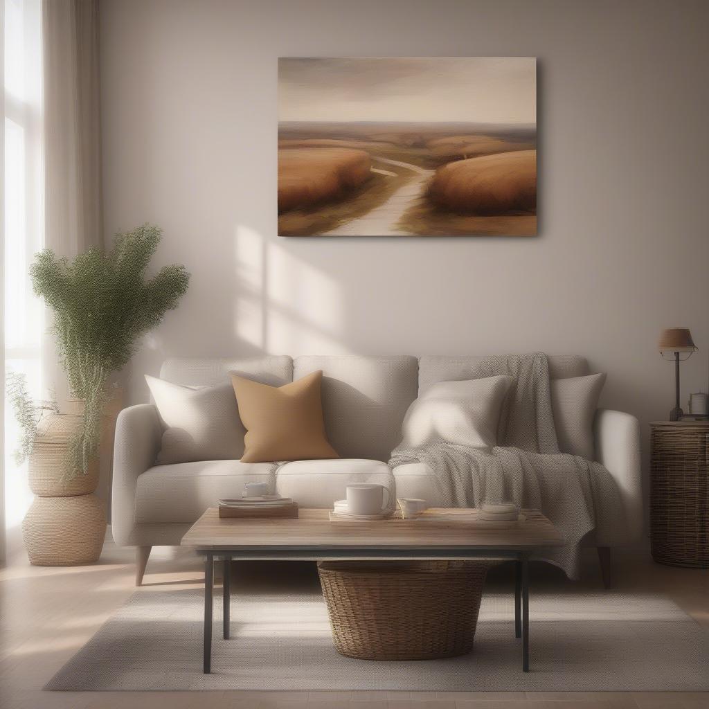 Canvas Art in a Living Room