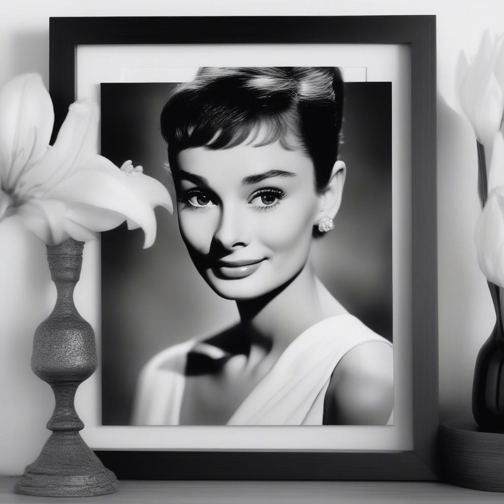 Audrey Hepburn in a Classic Photo Frame