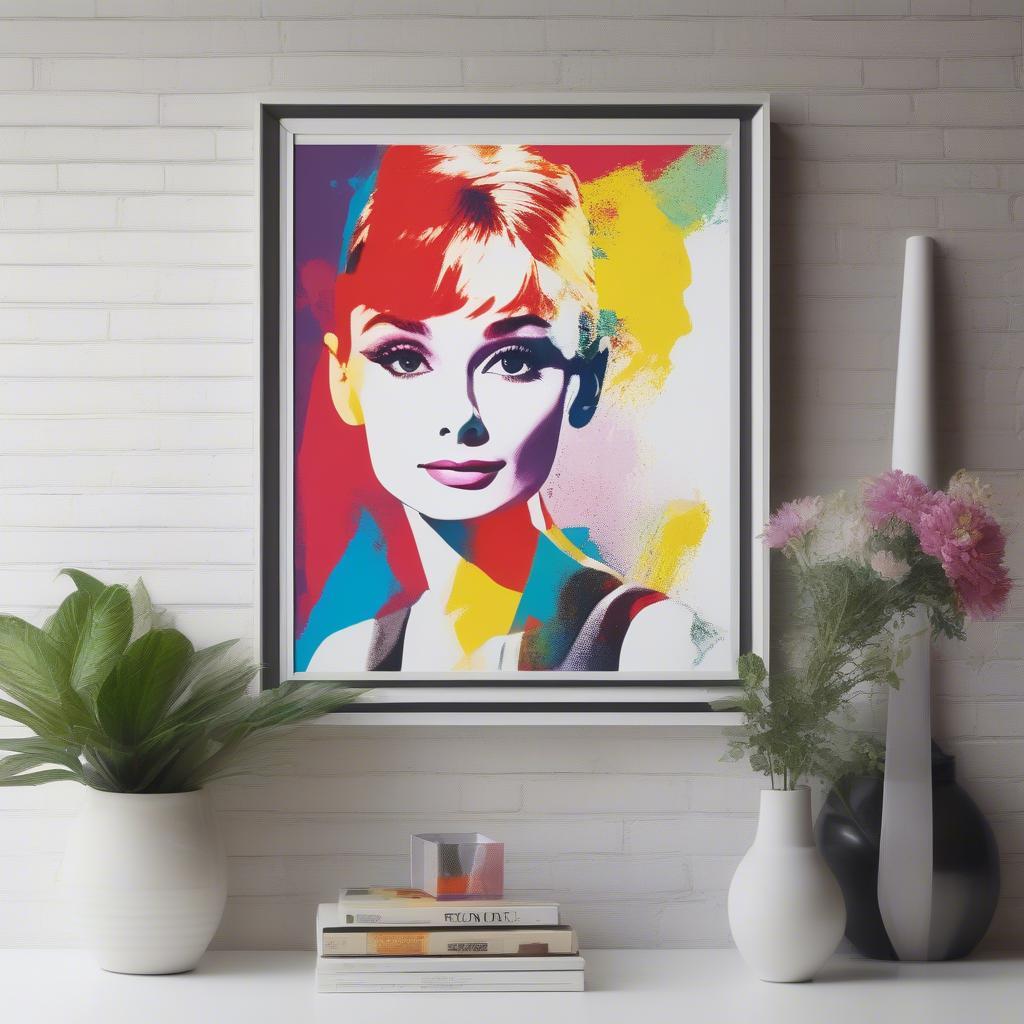 Modern Audrey Hepburn Framed Print