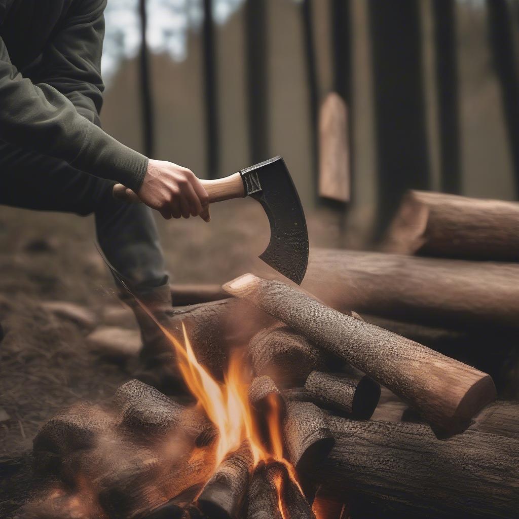 Using an Ax Multi Tool in the Wilderness