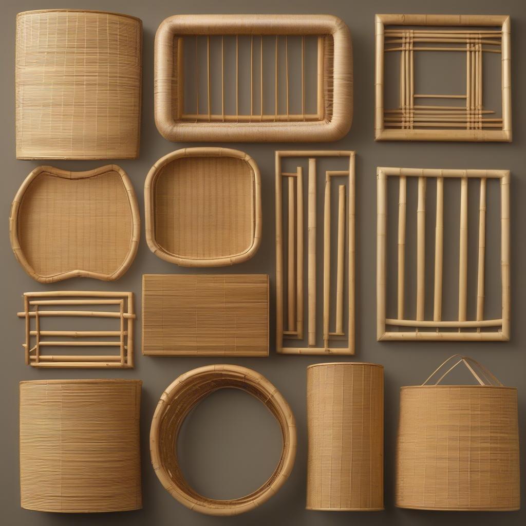 Bamboo Frames for Baskets and Lampshades