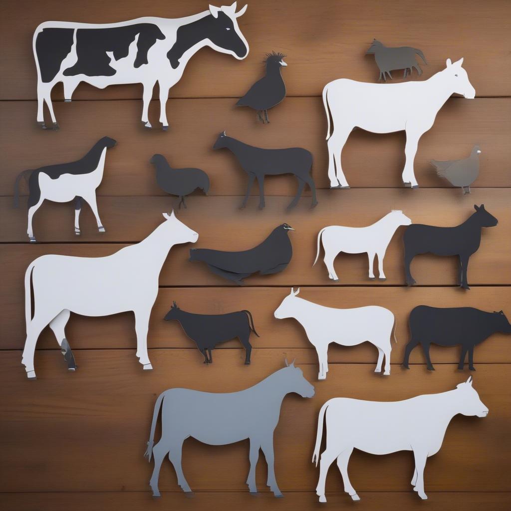 Variety of Barn Animal Cutouts