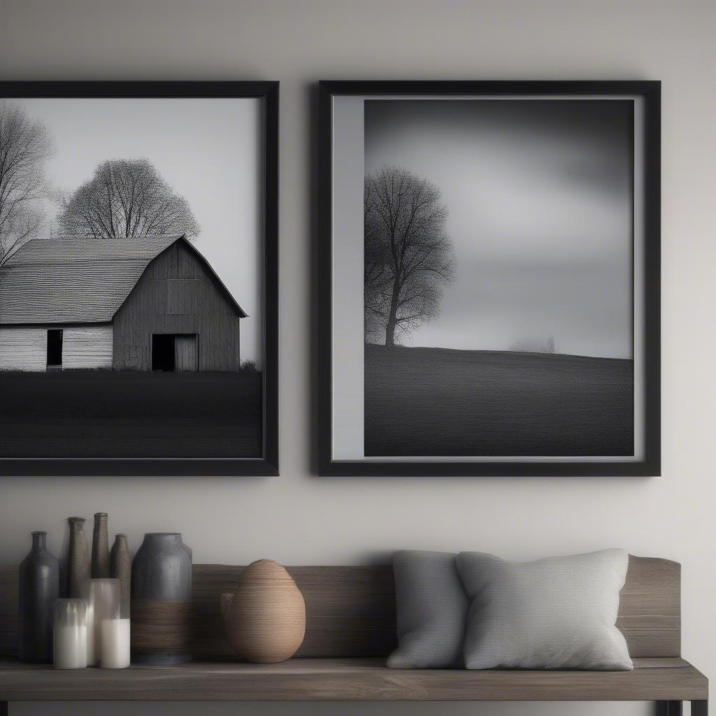 Barn Print with Black Frame