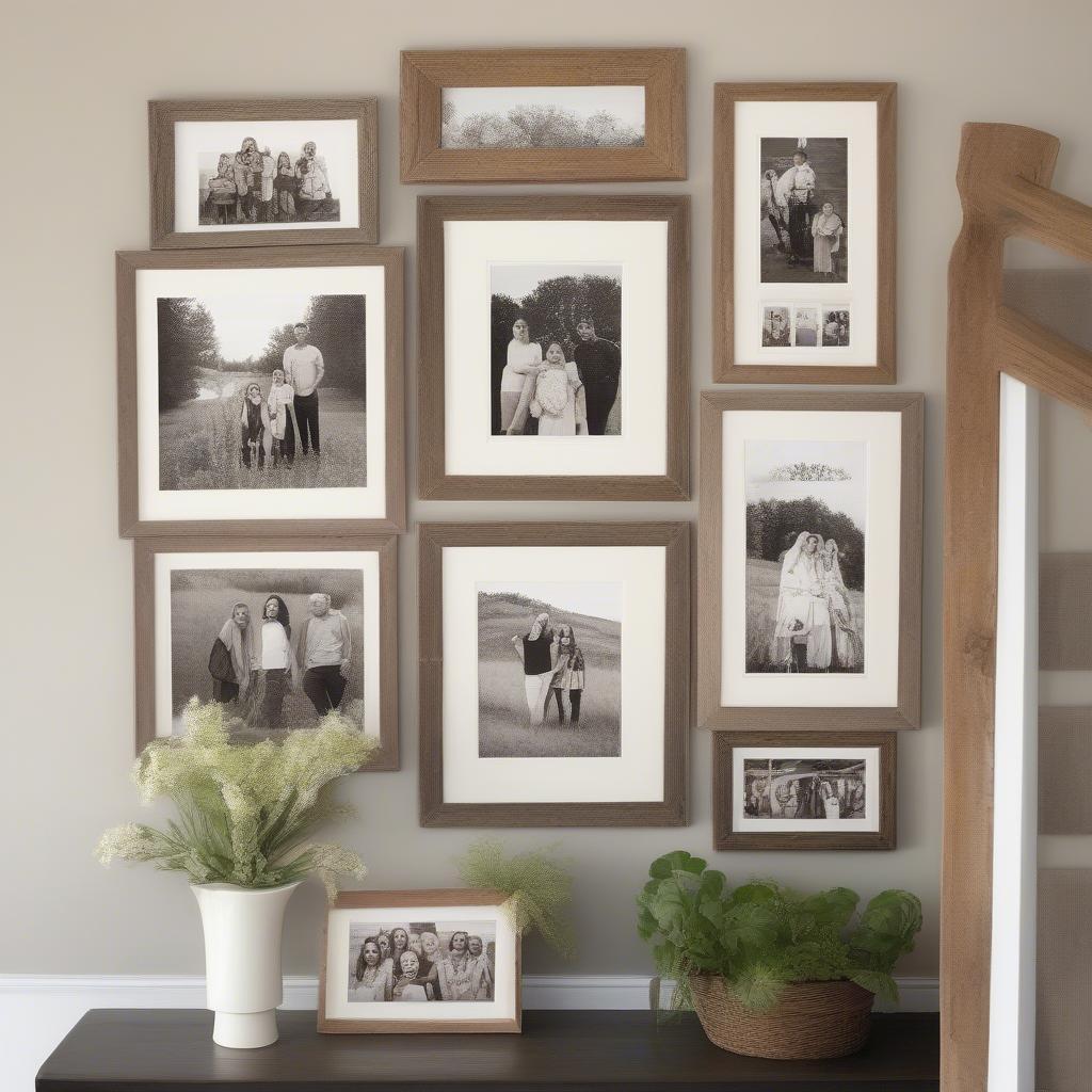 Barn Wood Frames Gallery Wall