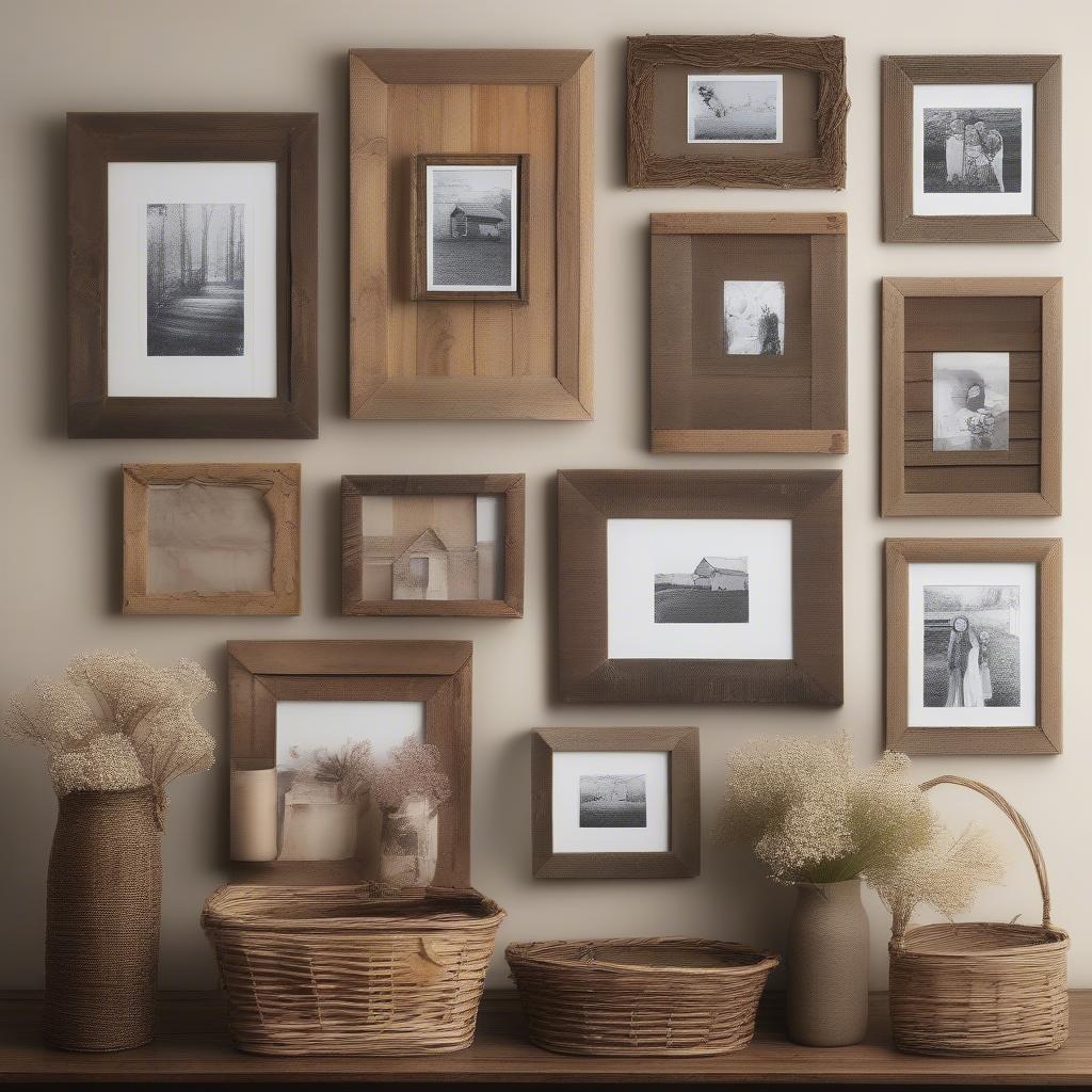 Barn Wood Picture Frame Gallery Wall