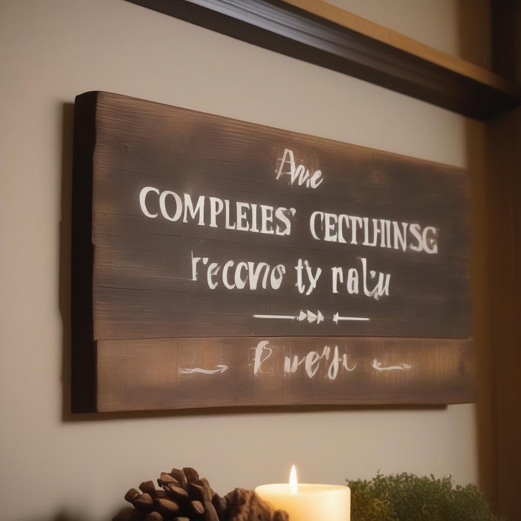 Barn Wood Signs in a Living Room