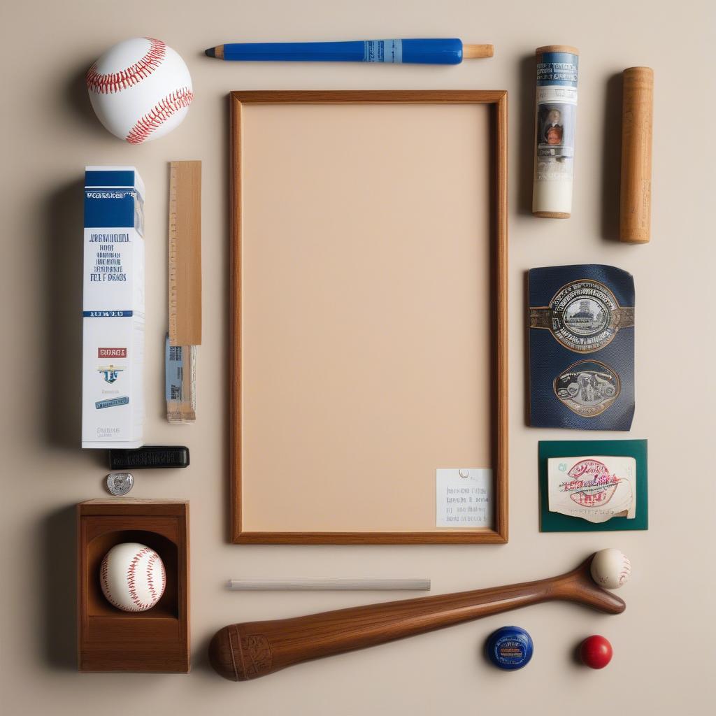 Baseball Collage Picture Frame Materials