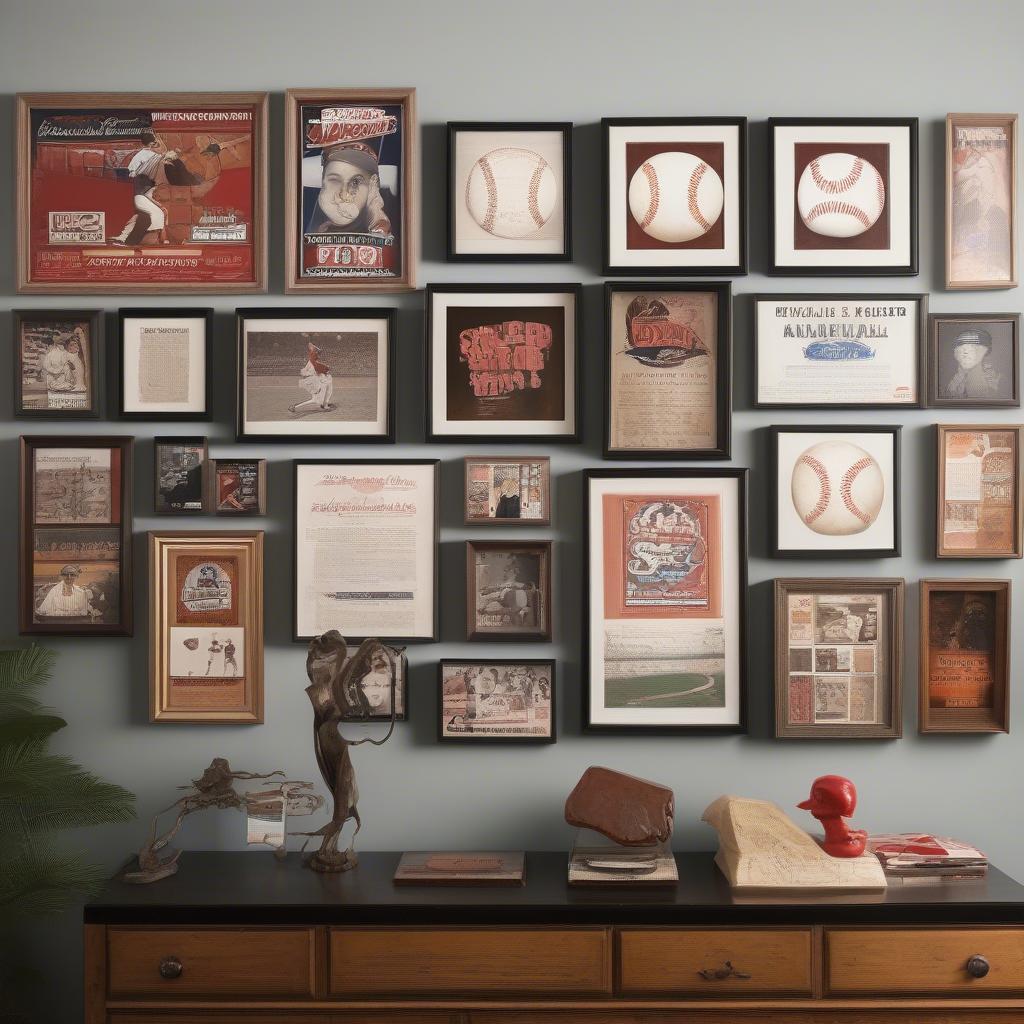 Baseball Gallery Wall Ideas