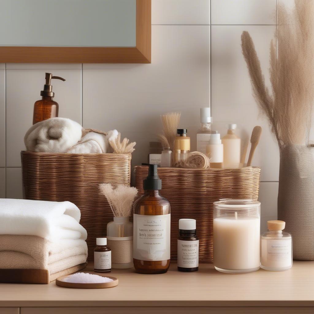 Bathroom Organization with Wicker and Rattan in Longview, TX