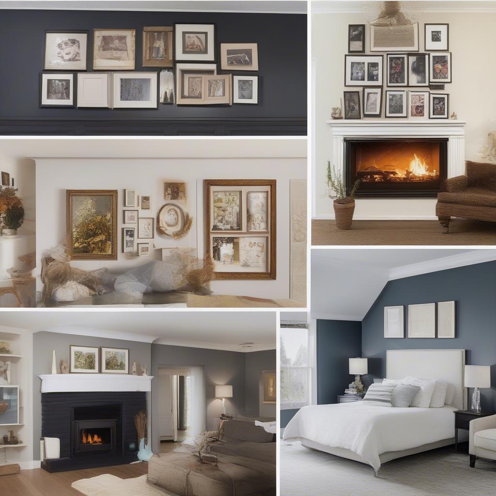 Big Collage Picture Frames in Different Rooms