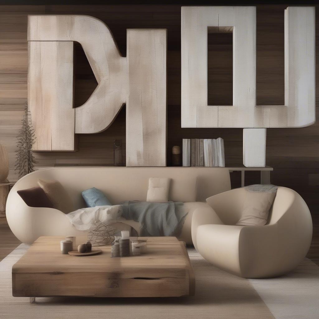 Big Letters in Various Decor Styles