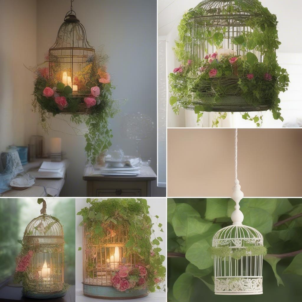 Creative Bird Cage Decor Ideas: Planters, Centerpieces, and Lighting