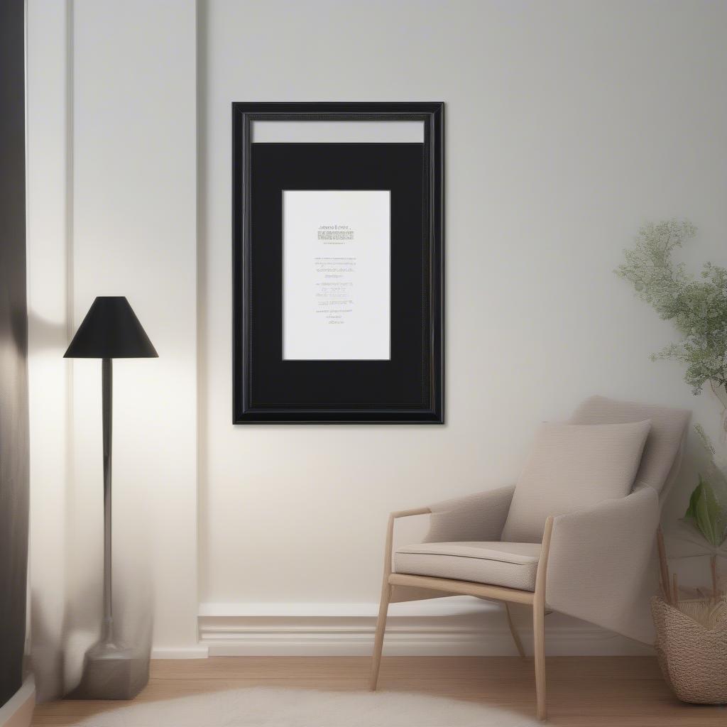 Displaying a Black 24x36 Picture Frame