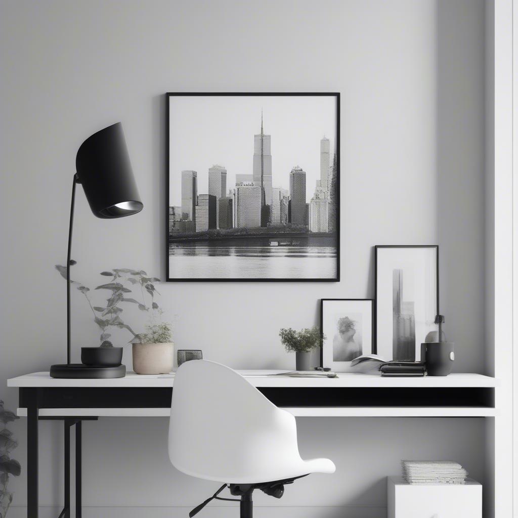 Black Frame in Office Setting