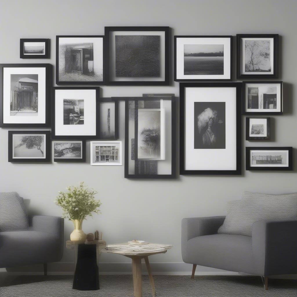 Black Frames in Various Room Settings