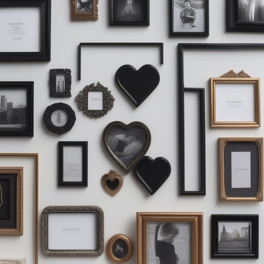 Black Heart Picture Frame Styles