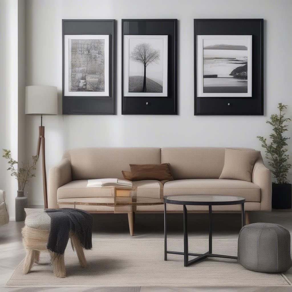 Matching Black Picture Frames with Different Interior Design Styles