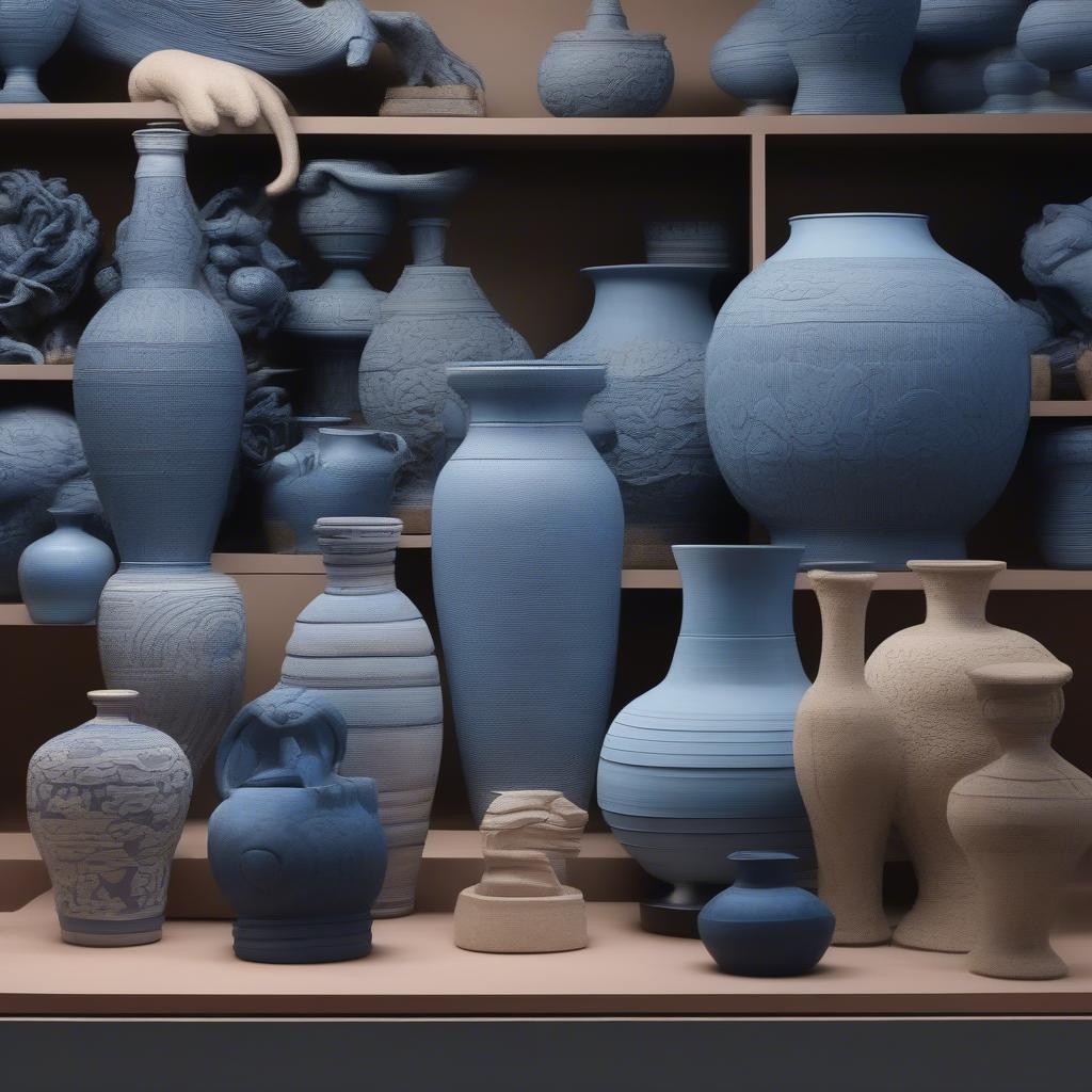 Blue Terracotta Decorative Objects