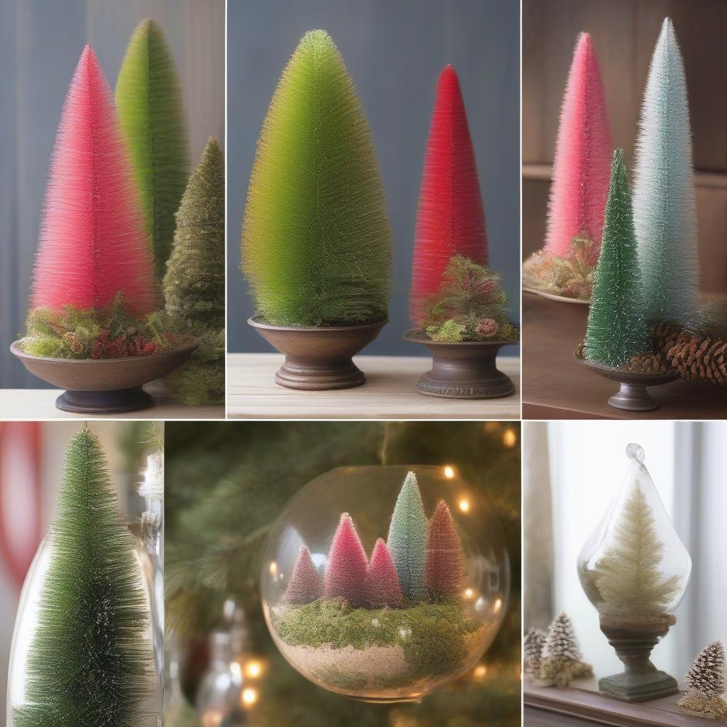 Creative Bottle Brush Tree Display Ideas