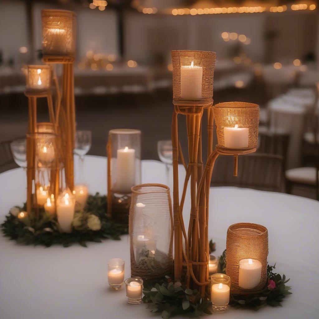 Bulk Candle Holders at a Wedding Reception