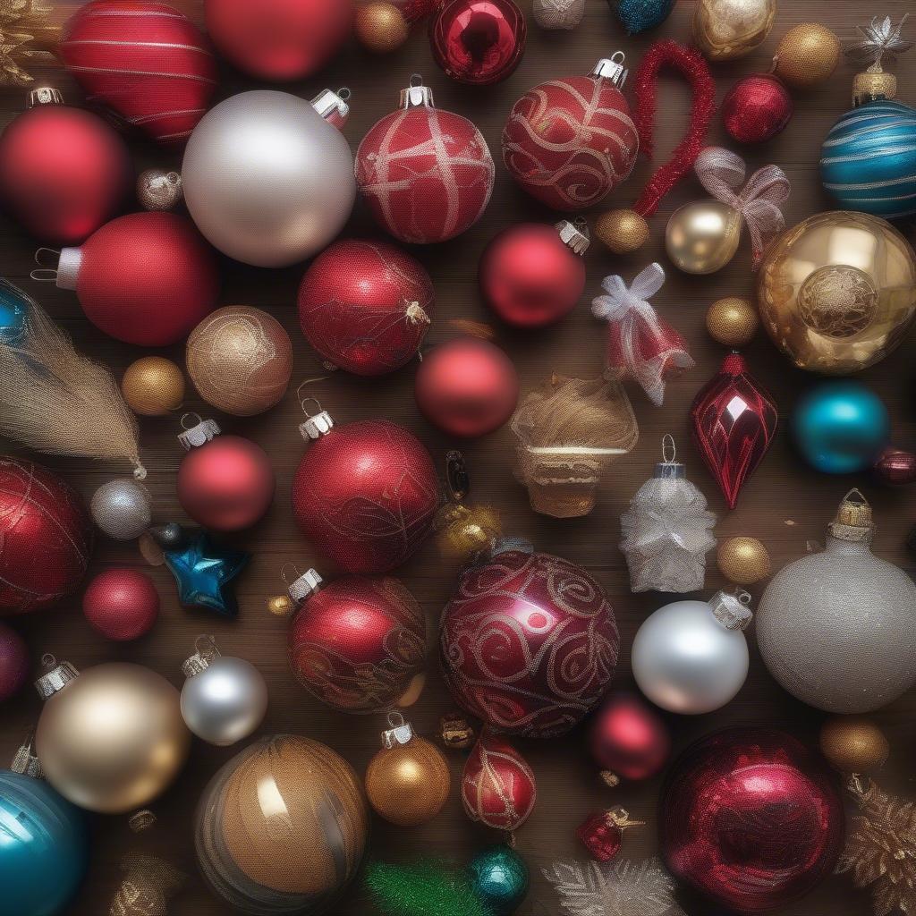 Bulk Christmas Ornaments in Various Styles and Materials