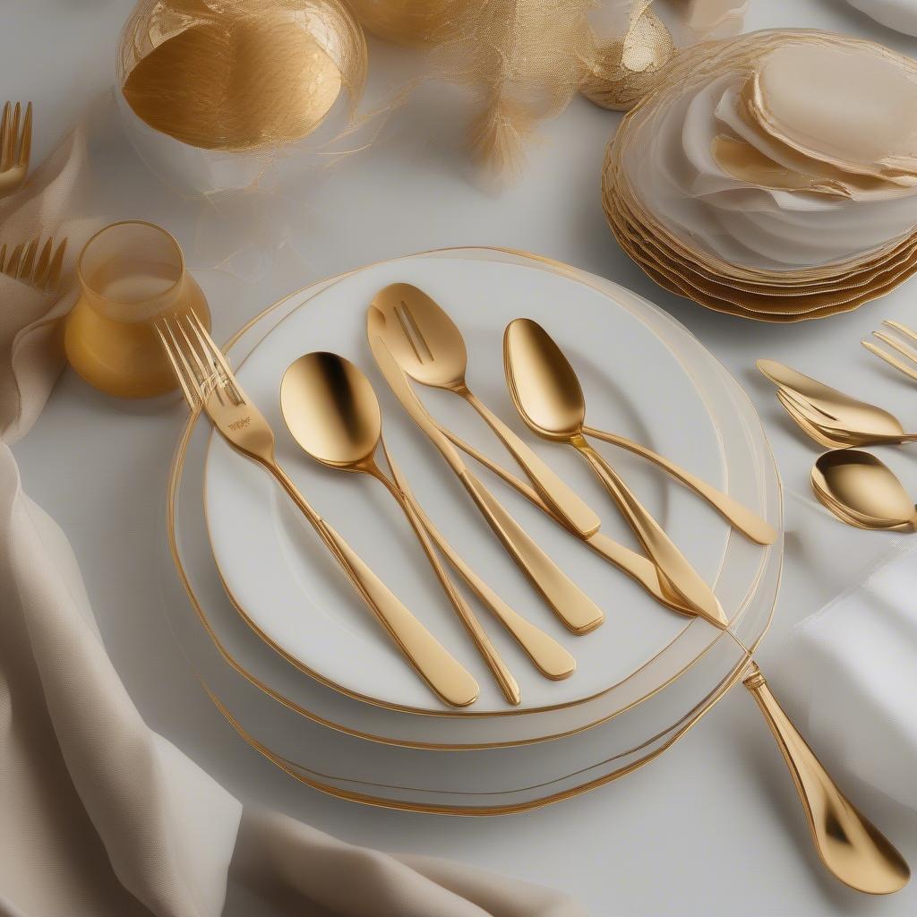 Bulk Gold Flatware Sets for Elegant Dining