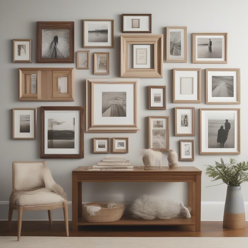 Displaying Bulk Wood Picture Frames