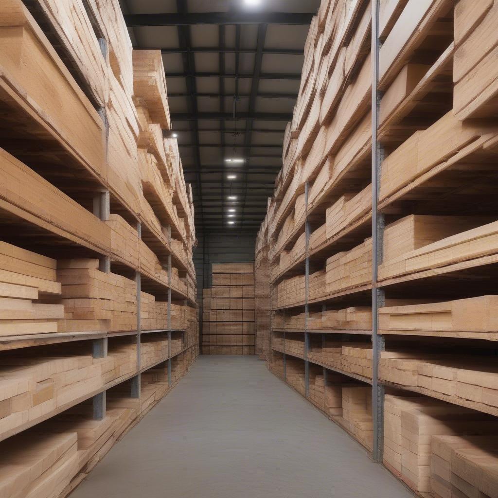 Bulk Wooden Frames in a Warehouse