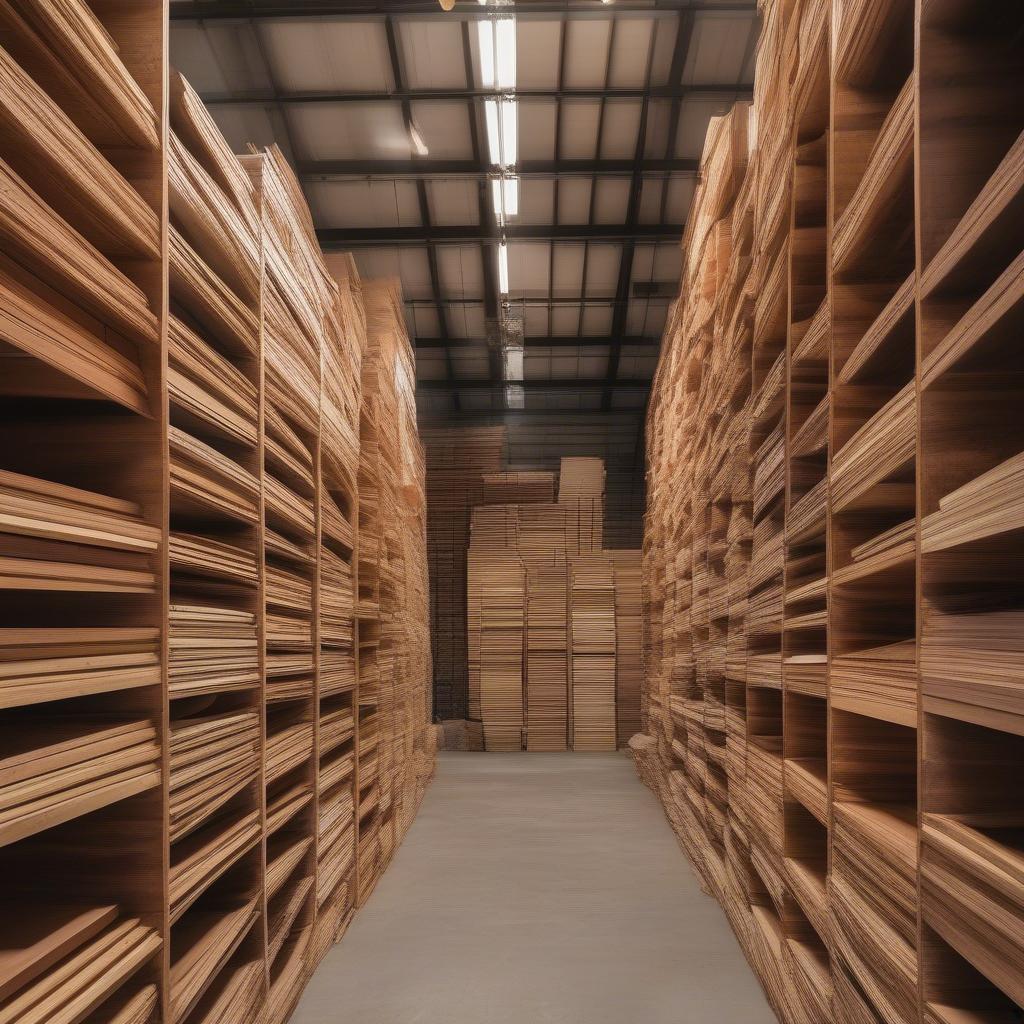 Bulk Wooden Picture Frames in a Warehouse