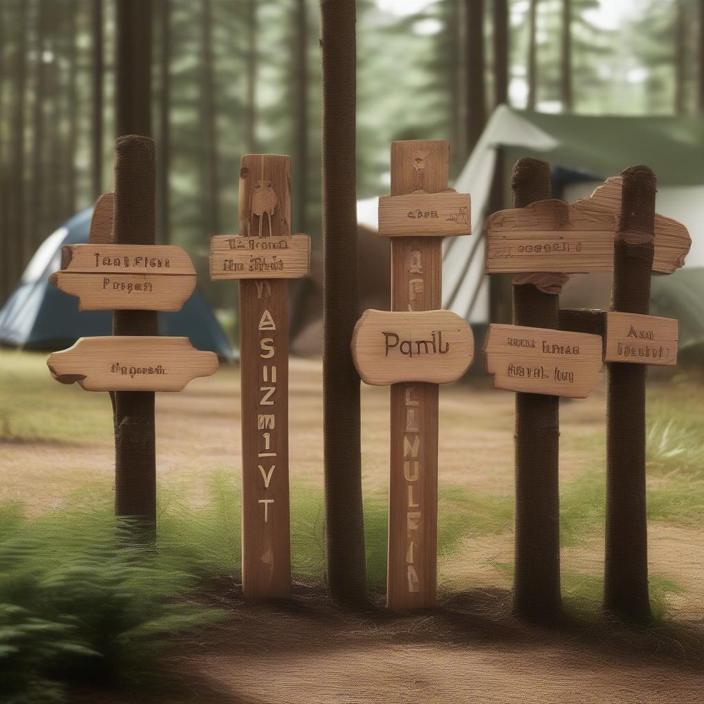 Personalized Camping Wooden Signs