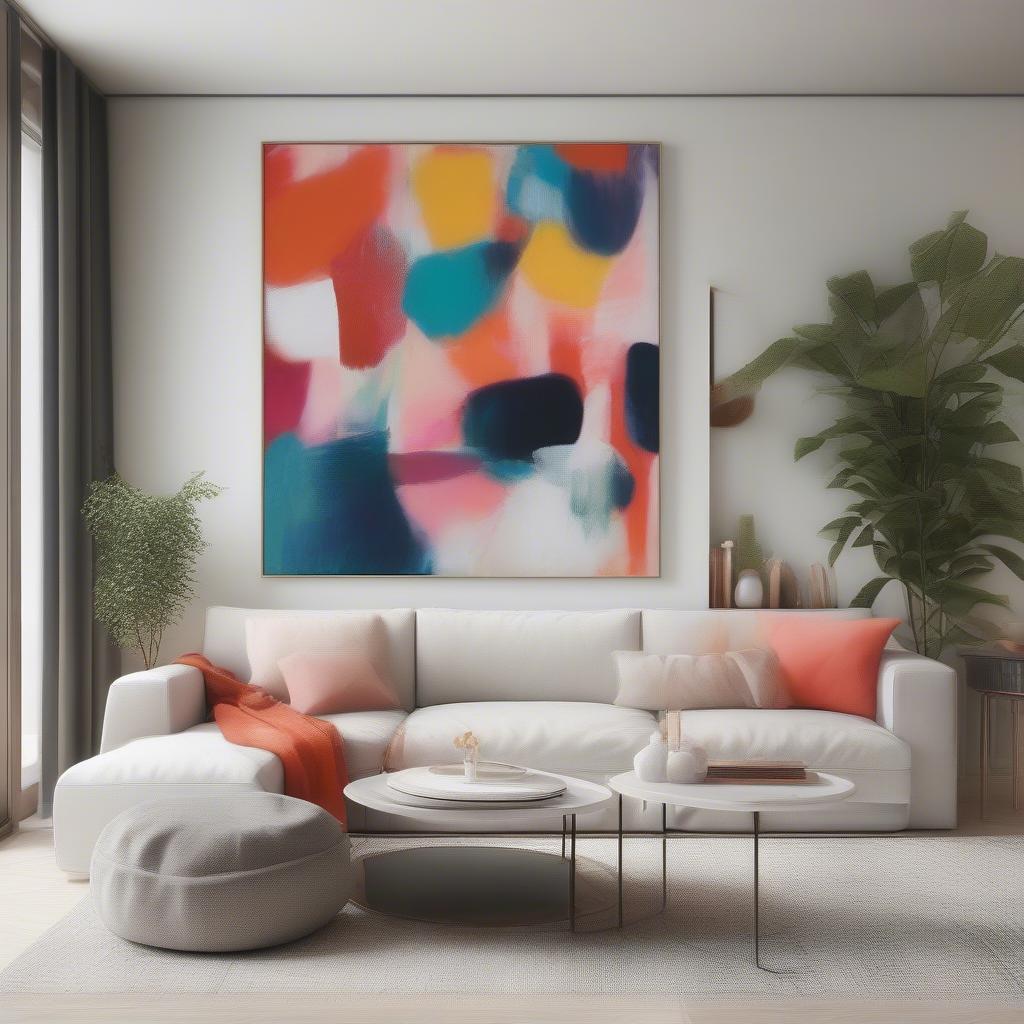 Canvas Art Print in a Living Room