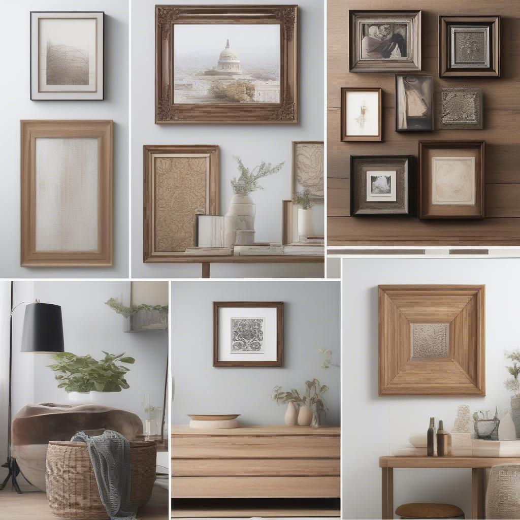 Different styles and materials for canvas frames