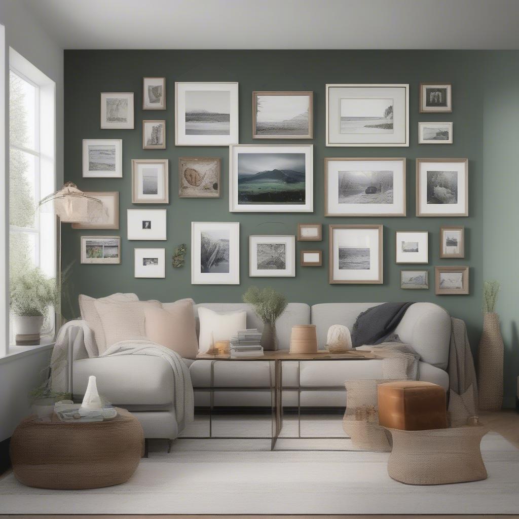 Creating a gallery wall with canvas photo frames