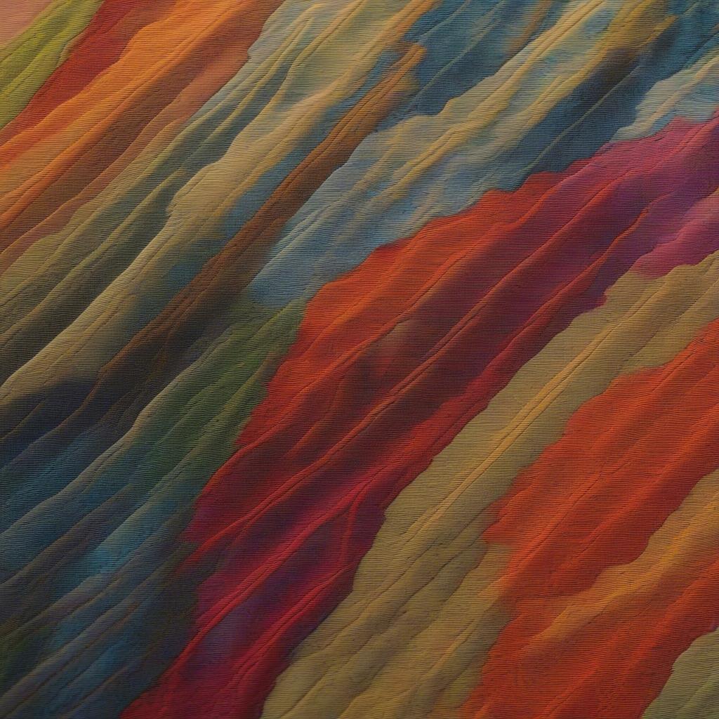 Close-up view of a canvas photo print highlighting the texture of the canvas material