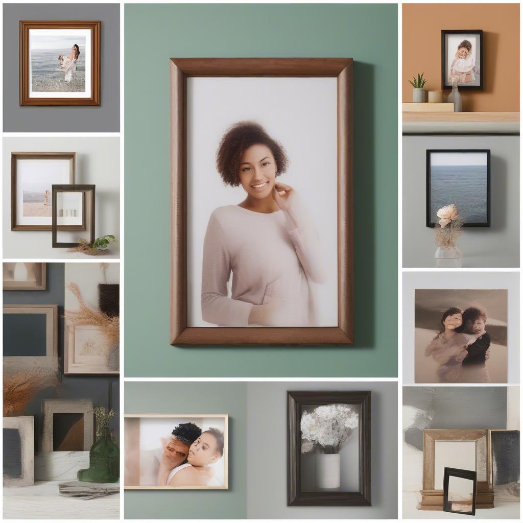 Various canvas portrait framing options