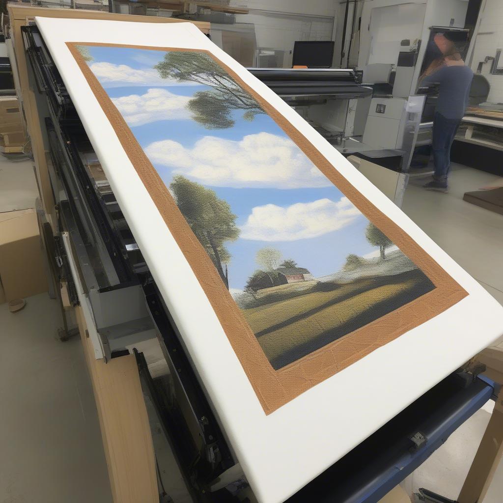 The canvas printing process from digital image to finished product