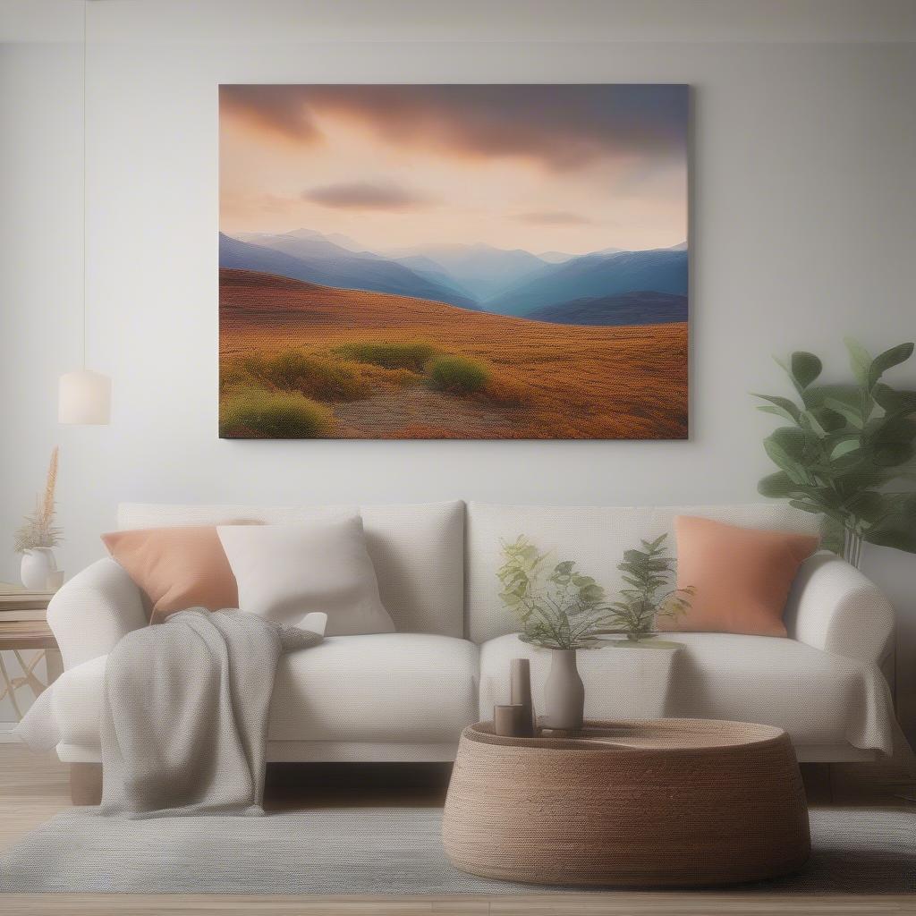 18x24 Canvas Print in a Living Room Setting