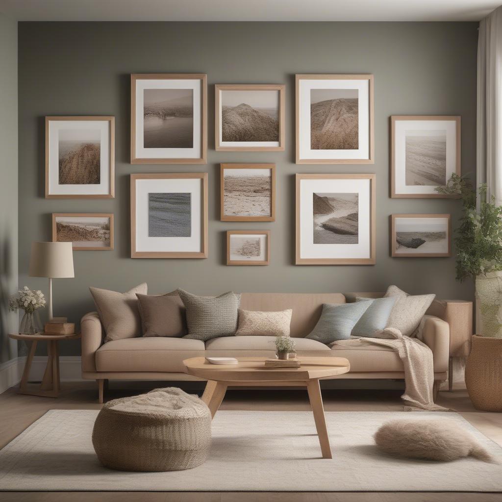 Showcase of Canvas Prints with Wooden Frames