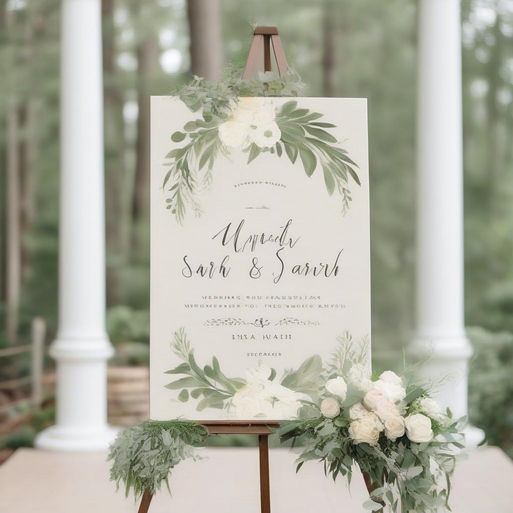 Canvas Wedding Welcome Sign