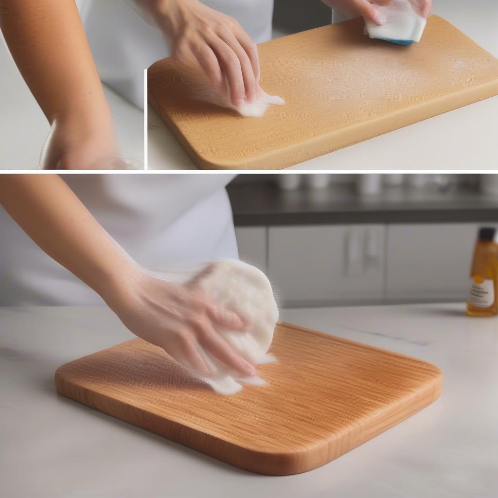 Properly Cleaning and Oiling a Customised Chopping Board