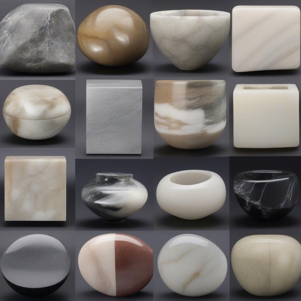 Different Stone Types for Carved Bowls