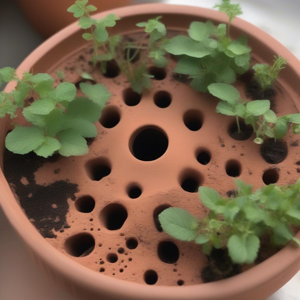 Ceramic Herb Pot with Drainage