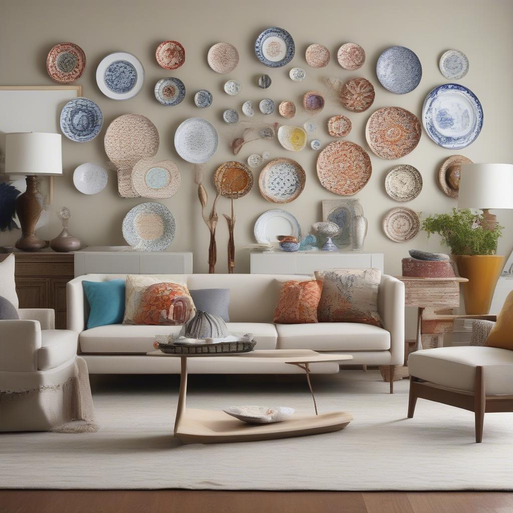 Ceramic Plate Size and Placement in Wall Art