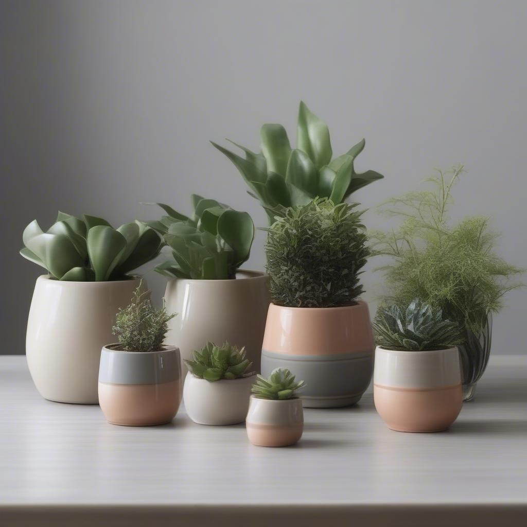 Ceramic pots in interior design