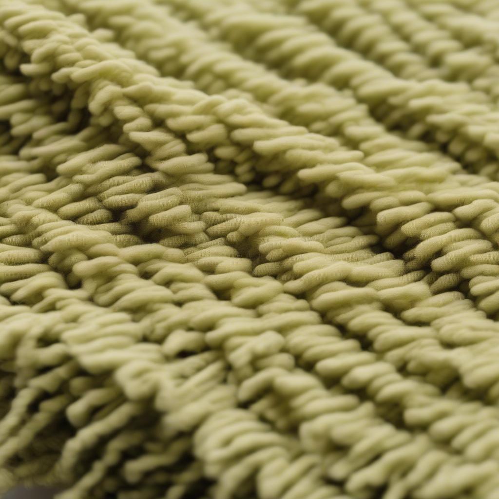 Closeup of a Soft Chenille Fringe Throw