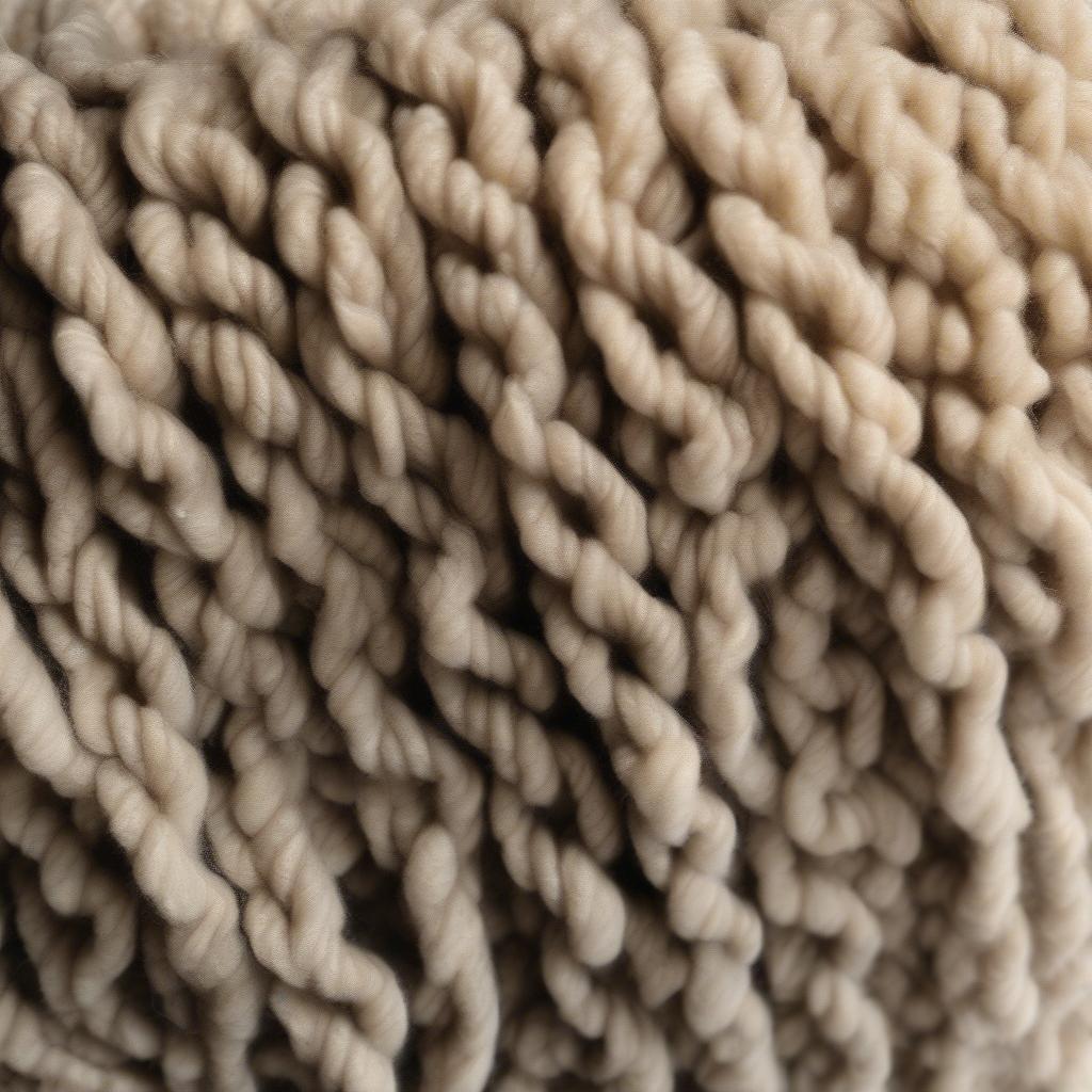 Close-up of chenille yarn showing its plush texture