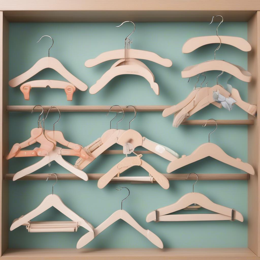 Children's hangers in various sizes and with different features