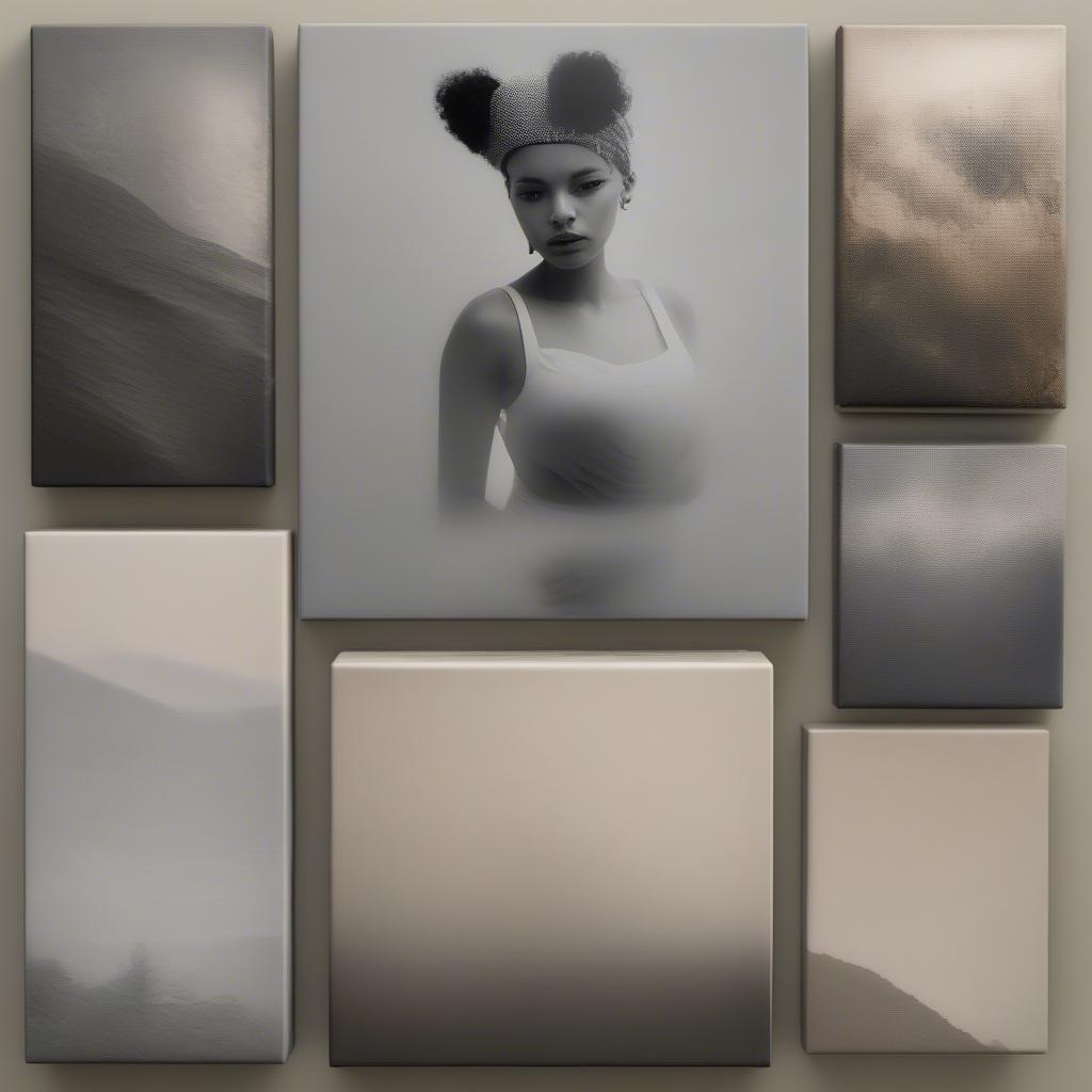 Different canvas types for wall photos