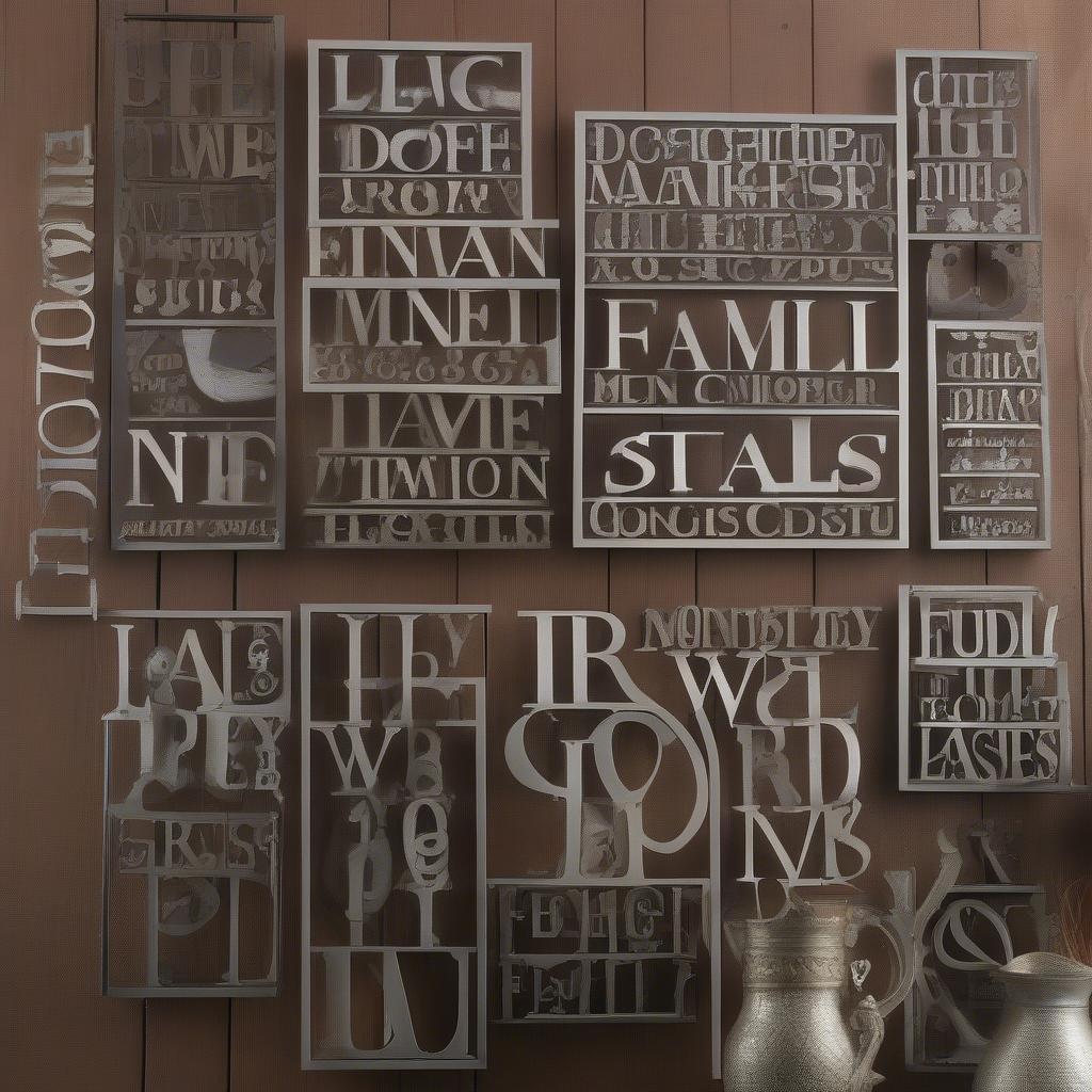 Selecting the right size and style of decorative wall words for your home.